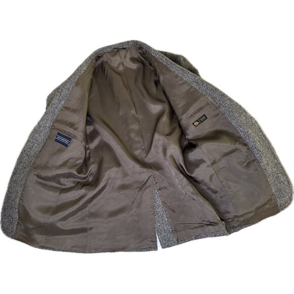 VINTAGE LEVIS Mens Tweed Blazer Sport Coat Casual Jacket Size 42R Wool Suit USA - Picture 6 of 10